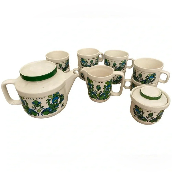 Sacavem Portugal MCM Vintage Retro Tea Set